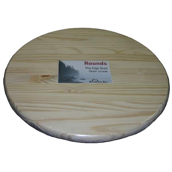 Unbranded 1 in. x 30 in. x 2.5 ft. Pine Edge Glued Panel Round Board