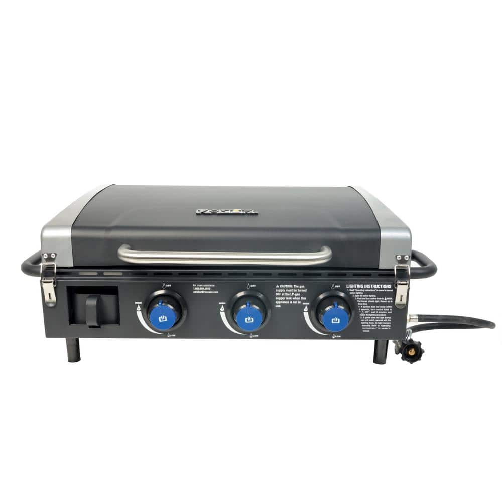 Cuisinart 2-Burner Propane Gas 360-Degree Griddle Cooking Center in Gray  with Stainless Steel Lid CGG-888 - The Home Depot
