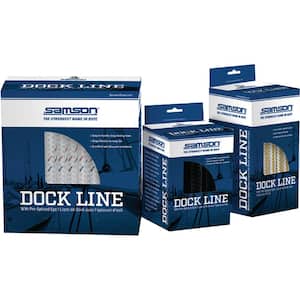 Harbormaster Dock Lines, 3/8 in. x 15 ft., White With Red & Blue Tracer