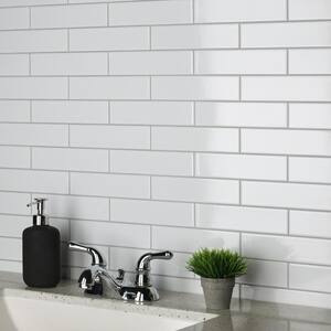 Metro Soho Subway Glossy White 1-3/4 in. x 7-3/4 in. Porcelain Floor and Wall Tile (3.0 sq. ft./Case)