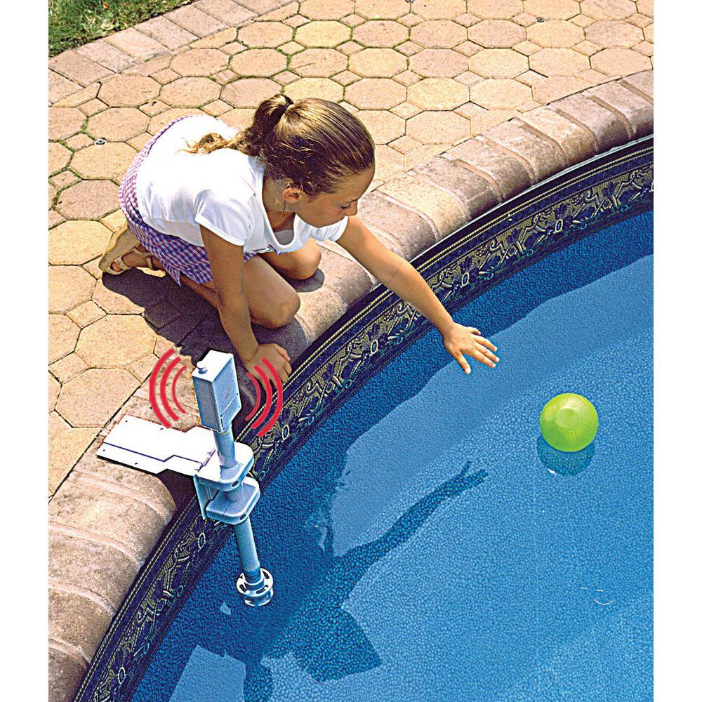 Gray Battery-Powered Pool Immersion Alarm for Inground Pools