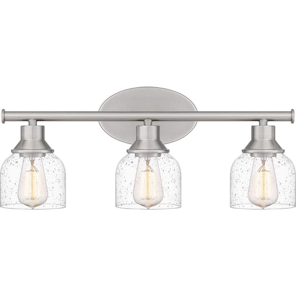 Quoizel Caverly 22.25 in. 3-Light Brushed Nickel Vanity Light