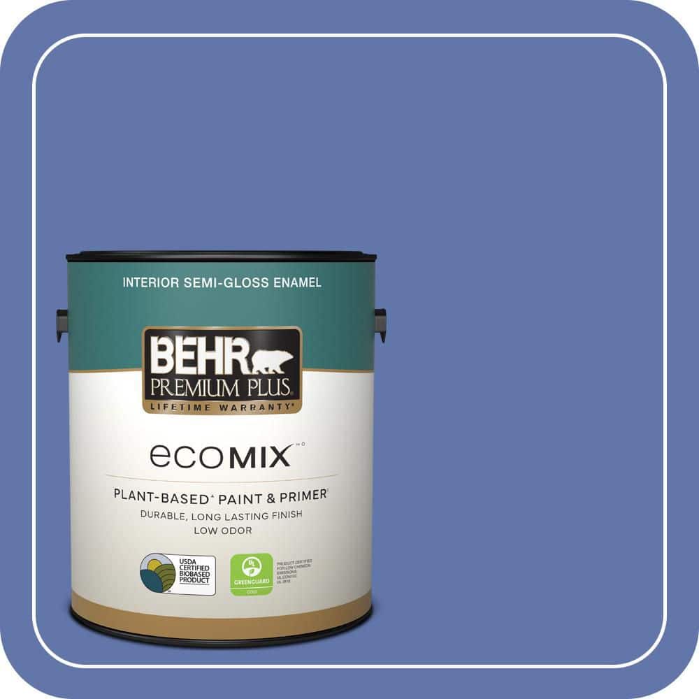 1 gal. #600B-6 Sudden Sapphire Semi-Gloss Enamel EcoMix Plant-Based Interior Paint & Primer price history on PriceWatchPro