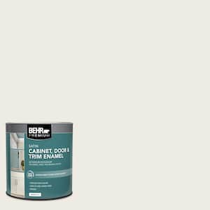 1 qt. #PPU7-12 Silky White Satin Enamel Interior/Exterior Cabinet, Door & Trim Paint