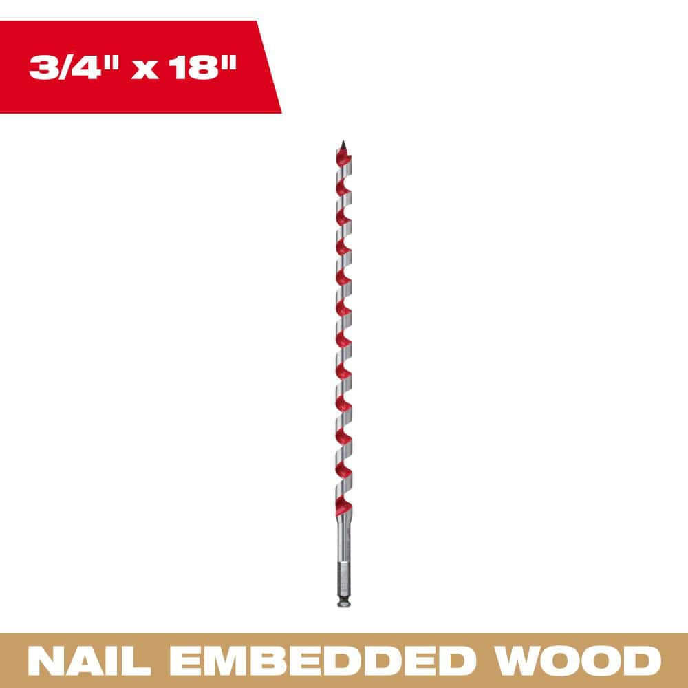Milwaukee 3/4 in. x 18 in. High Speed Steel Ship Auger Drill Bit 48-13-5750  - The Home Depot