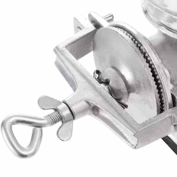 Manual Hand Crank Grain Grinder, Adjustable Heavy Duty Table Clamp Mill for Wheat Corn Coffee Nuts Oats