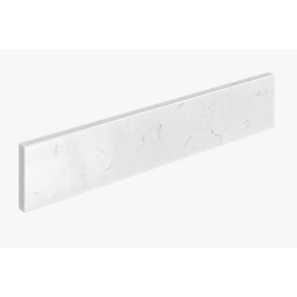 Carrara White Polished Quartz Rectangular Sidesplash