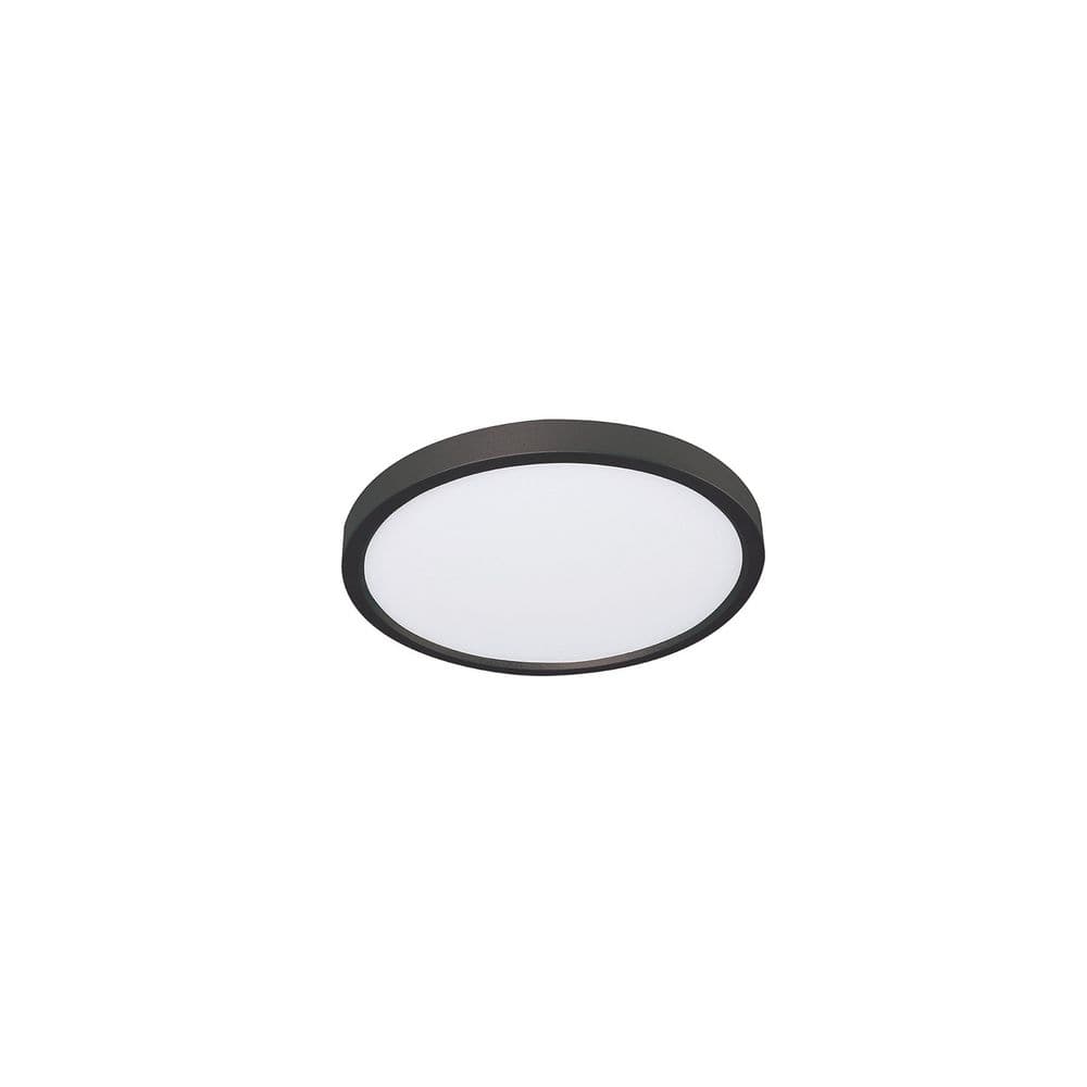 Edge Round 12 in. Black Integrated LED Flush Mount with White Acrylic Shade price history on PriceWatchPro