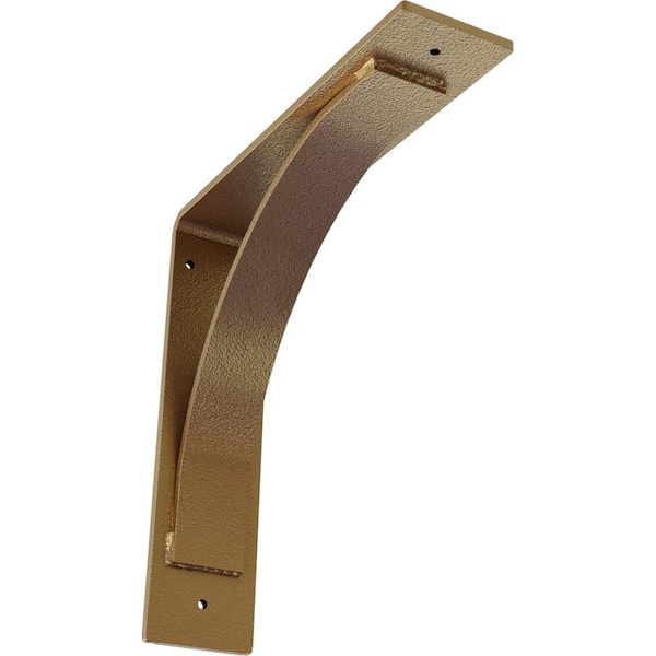 Ekena Millwork 3 in. W x 12 in. H x 12 in. D Hammered Gold Morris Steel Bracket