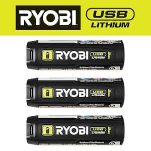 USB Lithium 2.0 Ah Lithium Rechargeable Battery (3-Pack)