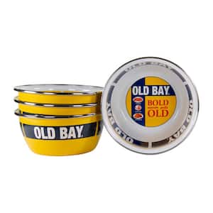 Old Bay 3-cup Enameled Steel Round Soup Bowl Set of 4