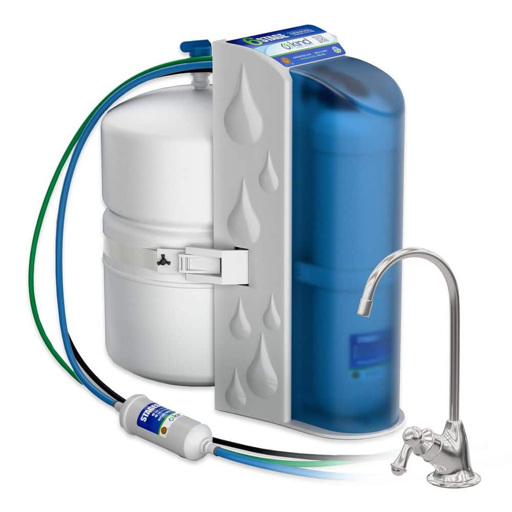 Water Systems 6-Stage Reverse Osmosis Drinking Water System with Chrome Faucet