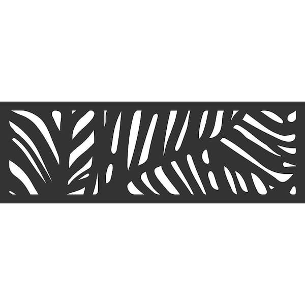 OUTDECO 70 in. x 23.75 in. Kona Hardwood Composite Decorative Wall Decor and Privacy Panel, Black