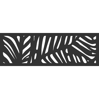 70 in. x 23.75 in. Kona Hardwood Composite Decorative Wall Decor and Privacy Panel, Black