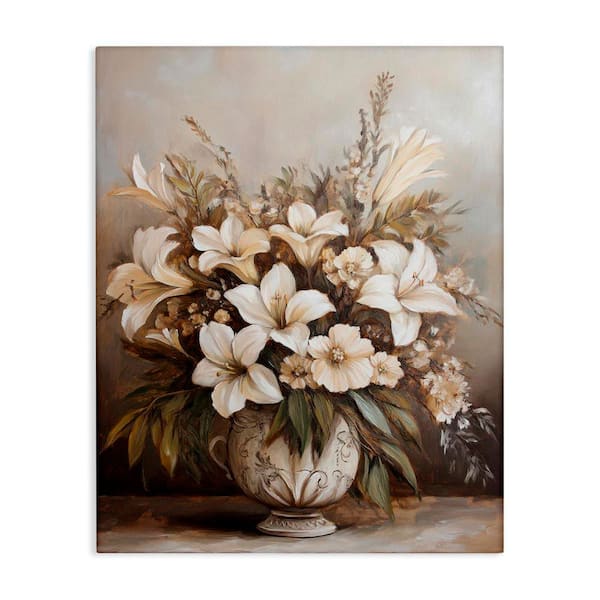Lily Bouquet Still Life by Petal Prints Design Unframed Nature Graphic Art Print 20 in. x 16 in.