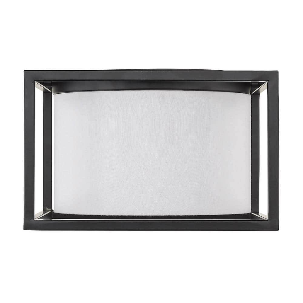 Manhattan 7.625 in. 2-Light Matte Black Flush Mount price history on PriceWatchPro