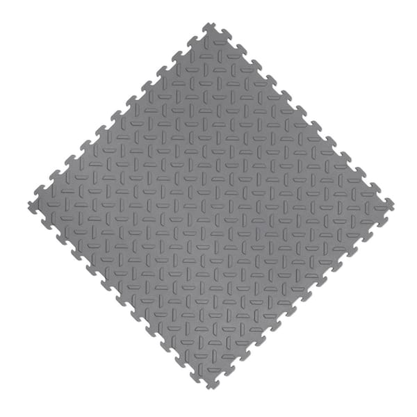 Husky 18.4 in. x 18.4 in. Gray PVC Garage Flooring Tile (6-Pack)