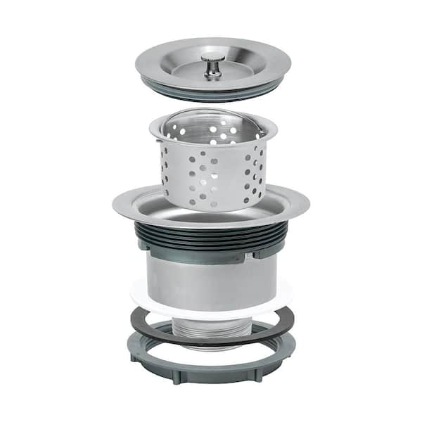 AKDY 3.5-in Stainless Steel Rust Resistant Strainer with Lock Mount Included in Chrome | KS0074