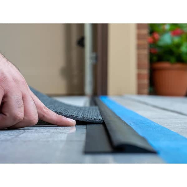 Lifetiles 2 1 4 In X 9 Ft Rubber Flooring Transition Strip Black Commercial Grade Lttrn The