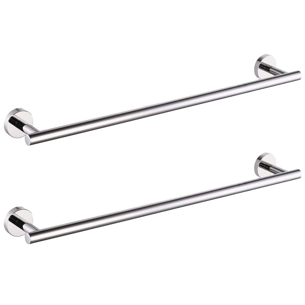 Polished Chrome 24-Inch Stainless Steel Wall Mounted Towel Bar