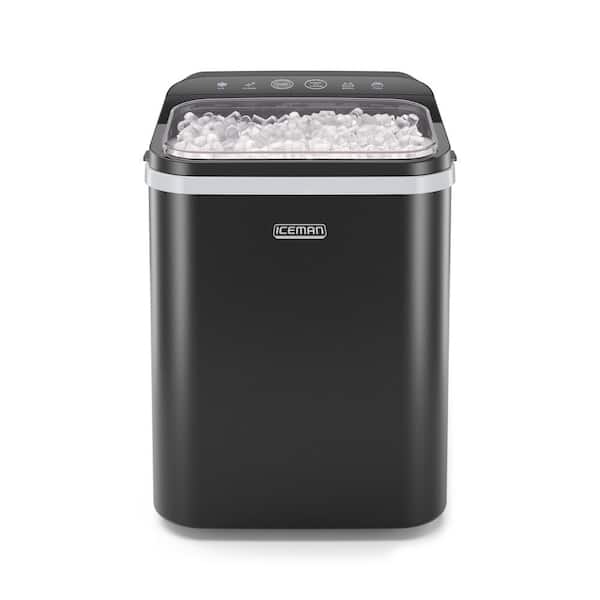ICEMAN 8.9 in. 26 lb. Countertop Pebble Ice Maker in Black with