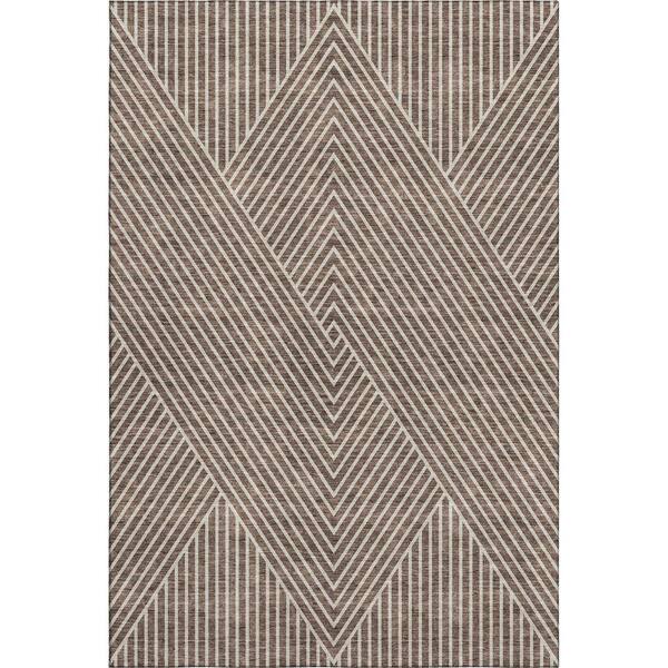 Addison Rugs Mayfield Premium Machine Washable Abstract AMF937 Brown 3 ft. x 5 ft. Area Rug