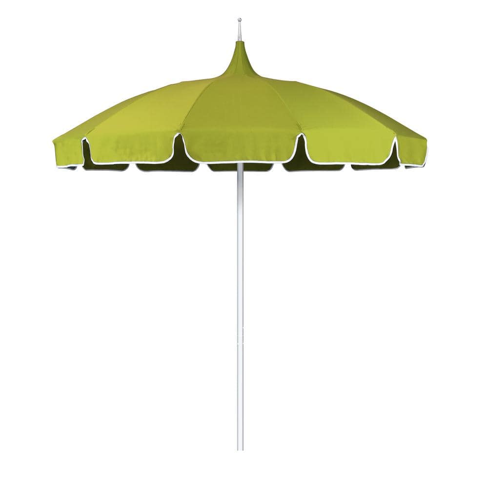 8.5 ft. Silver Aluminum Commercial Pagoda Market Patio Umbrella Fiberglass Ribs in Macaw Sunbrella price history on PriceWatchPro