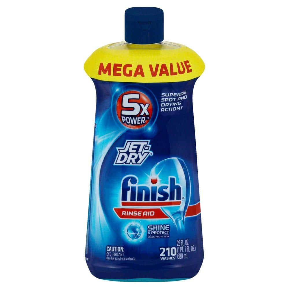  Finish Jet-Dry Rinse Aid, 16oz, Dishwasher Rinse Agent & Drying  Agent (Packaging May Vary) : Health & Household