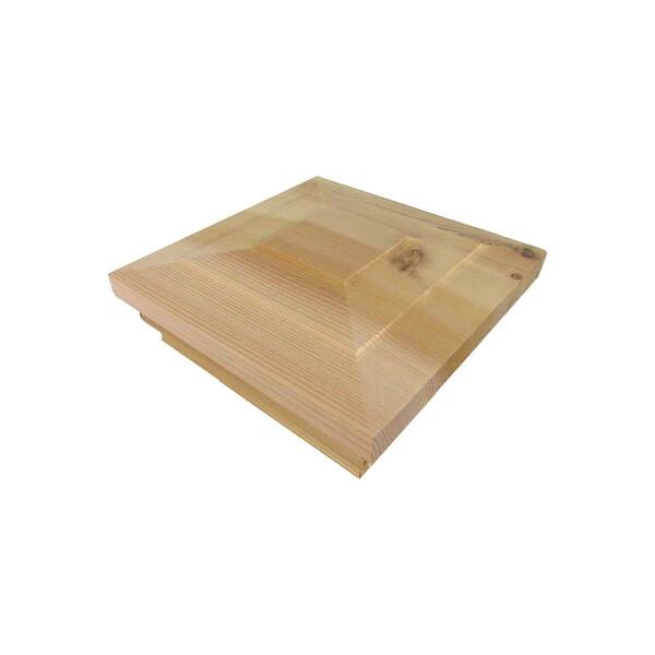 4 in. x 4 in. Step-Out Flat Top Cedar Post Cap