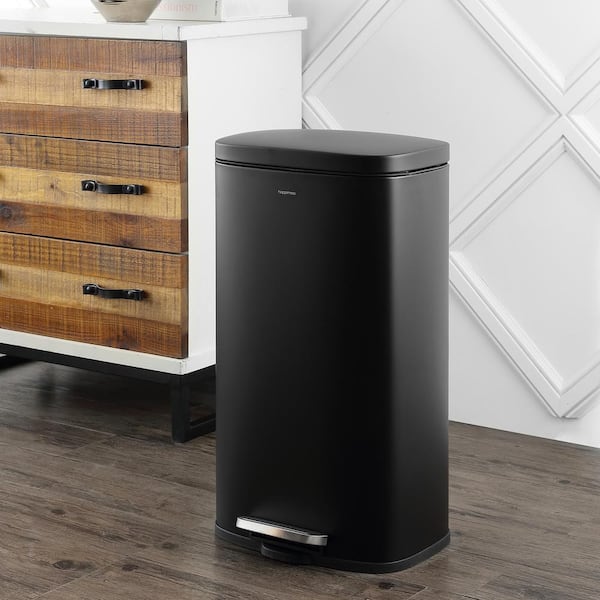 Curtis 8 Gal. Black Step-Open Trash Can