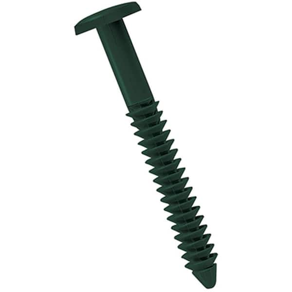 Ekena Millwork 3 in. Midnight Green Lifetime Vinyl Shutter-Lok's Fasteners (4-Pack)