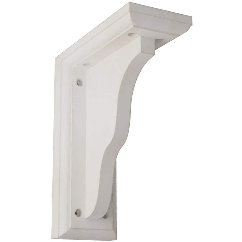 Chalk Dust White Rubberwood Vintage Decor Corbel Bracket