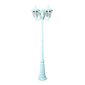 Suffolk 3-Light Textured White Outdoor Surface-Mount Post Fixture