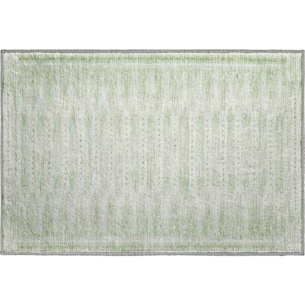 Mayfield Premium Machine Washable Abstract AMF1917 Sage 2 ft. x 3 ft. Accent Rug
