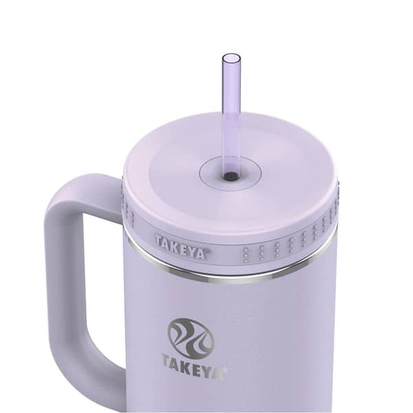 High-Quality Purple 40oz Tumbler with Handle, Lid, and Straw