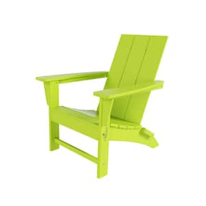 Shoreside Lime Modern Folding Plastic Adirondack Chair