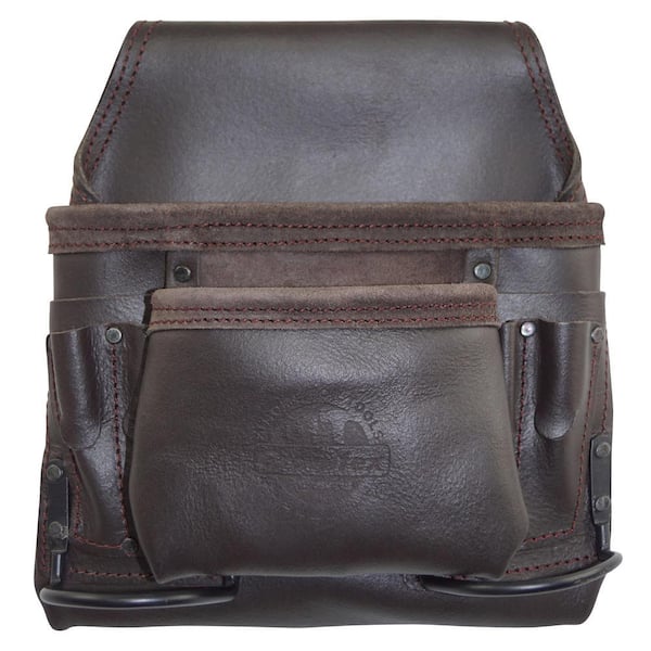 8-Pocket Nail and Tool Pouch with Oil Tanned Leather