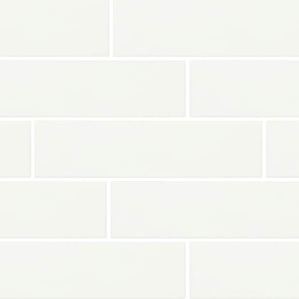 Daltile LuxeCraft White 2 in. x 8 in. Glazed Ceramic Subway Wall Tile (10.16 sq. ft./case)