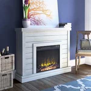 47.38 in. Wall Mantel Electric Fireplace in Omni-Sargent Oak