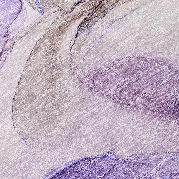 Gray and Purple 2 ft. x 3 ft. Abstract Indoor/Outdoor Area Rug