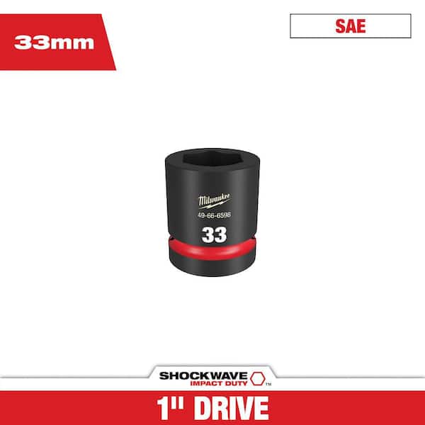 Milwaukee SHOCKWAVE 1 in. Drive 33 mm. Standard Impact Socket