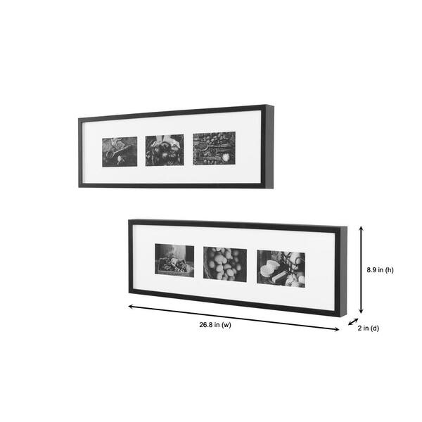 StyleWell 16 x 20 Matted to 8 x 10 Black Gallery Wall Picture Frame  (Set of 4) H5-PH-1158 - The Home Depot