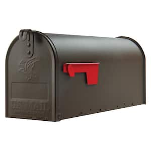 Elite Bronze, Medium, Steel, Post Mount Mailbox