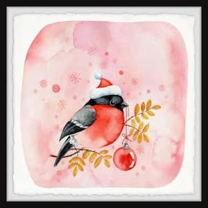 "Santa Bird" by Marmont Hill Framed Animal Art Print 12 in. x 12 in. .