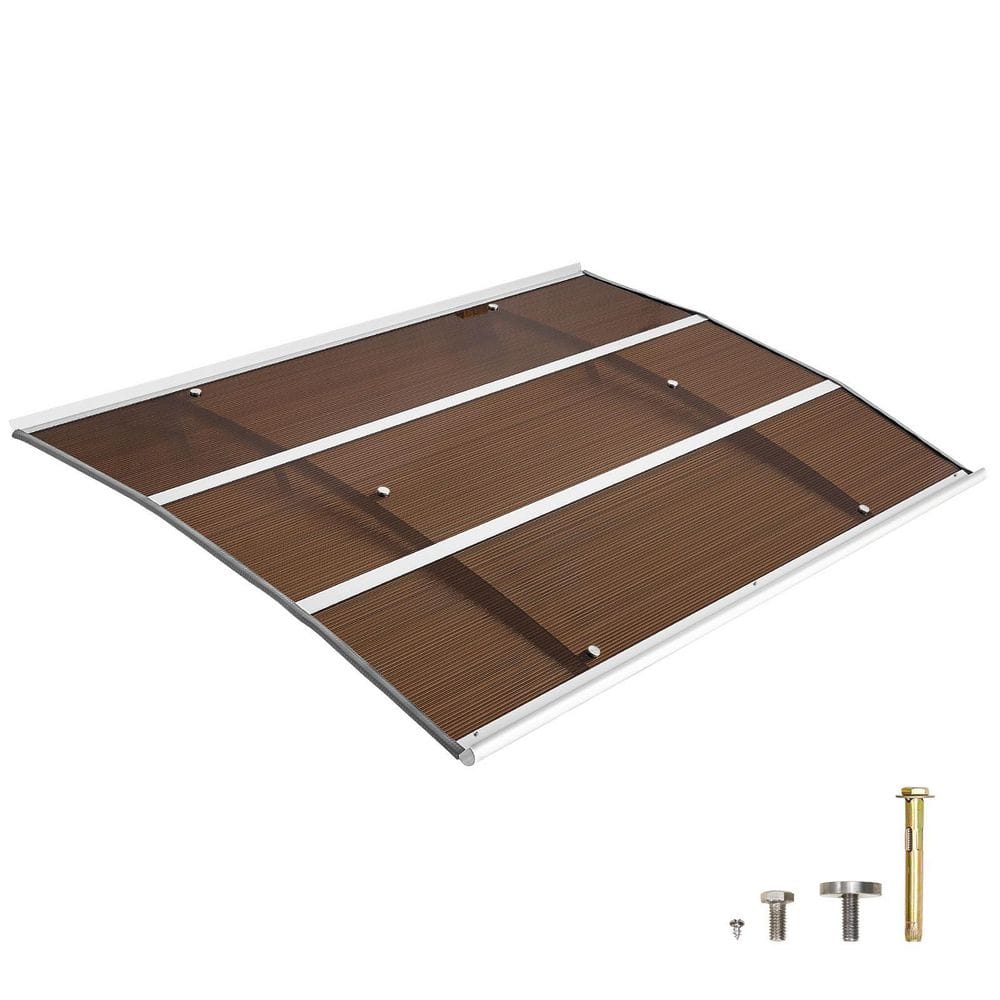 Awnings for Door Entrance, Overhang Polycarbonate Door Canopy for Porch Patio, Brown, Rain Snow Sun Protection price history on PriceWatchPro
