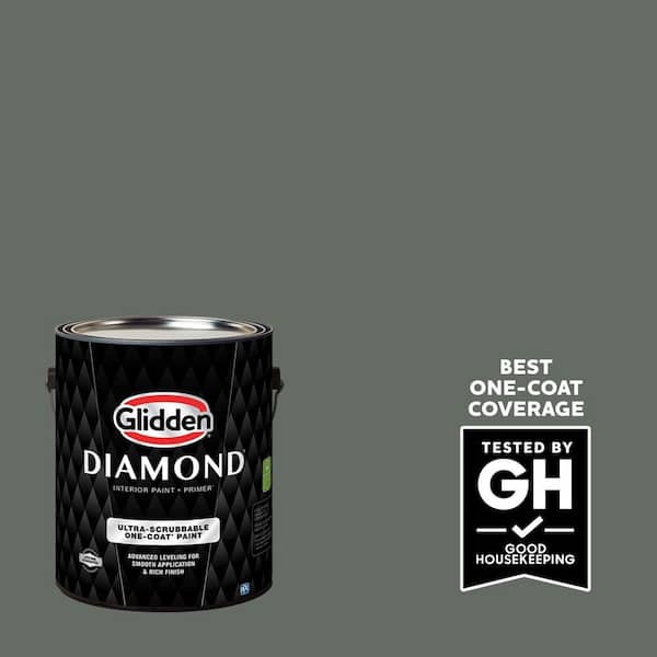 Glidden Diamond 1 gal. PPG1033-6 Gunmetal Gray Eggshell Interior Paint with Primer