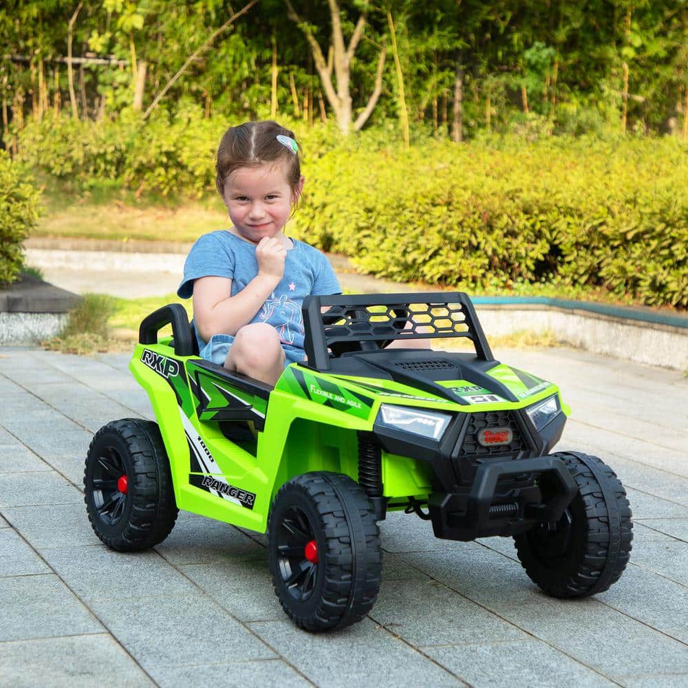 Green 12V Kids Electric Dune Buggy with LED Lights