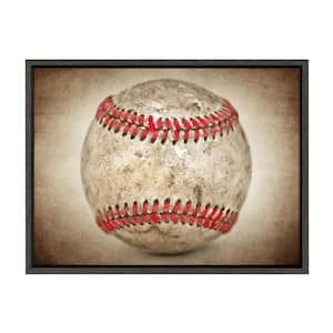 Sylvie "Vintage Baseball Hardball" by Saint and Sailor Studios 24 in. x 18 in. Sports Framed Canvas Wall Art