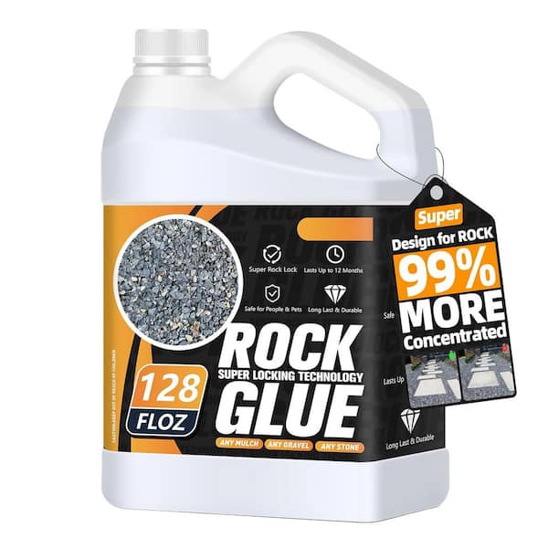 1 gallon Mulch Glue Fast-Drying Adhesive Weather-Resistant Stabilizer for Landscaping Rocks Pebbles Gravel 9.3 lbs Bag
