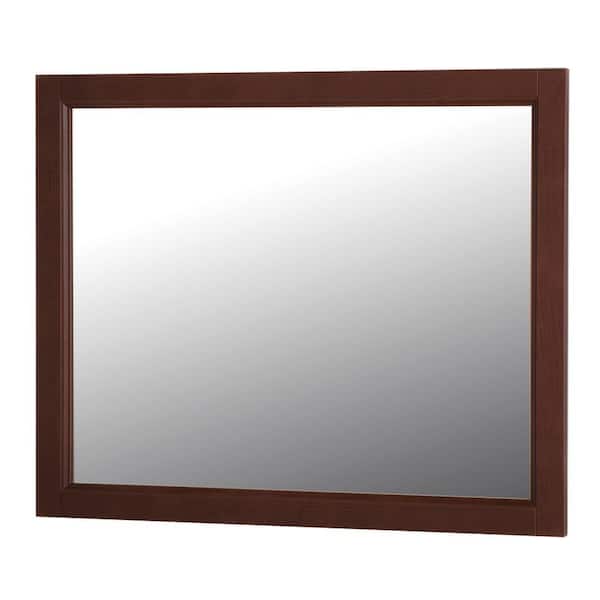 Home Decorators Collection Claxby 31 in. W x 26 in. H Wall Mirror in Cognac